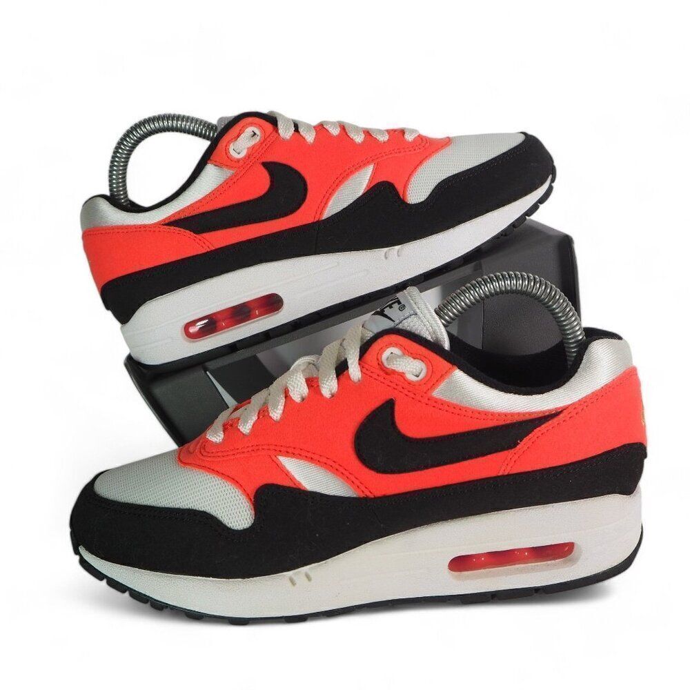 Nike Air Max 1 By You Custom Sneakers White/Orange/Black CN9672-991‎ Women's 7.5